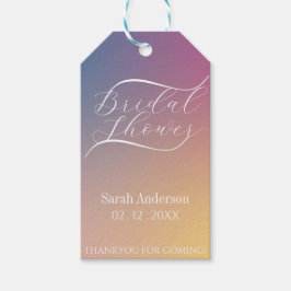 Paarse Gradient Classy Modern Script Vrijgezellenf Cadeaulabel