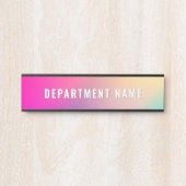 Paarse Gradiënt Eenvoudige Departementnaam Deurtek Deurbordje (Voorkant)