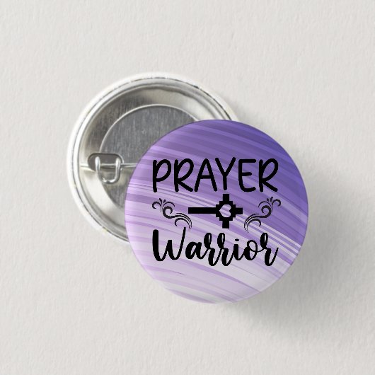 Paarse gradiënt-gebedster ronde button 3,2 cm (Voorkant /achterkant)