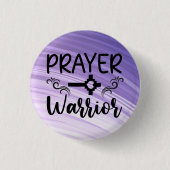 Paarse gradiënt-gebedster ronde button 3,2 cm (Voorkant)