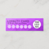 Paarse Gradiënt Geometrische mesh Patroon Custom L Klantenkaartje (Voorkant)