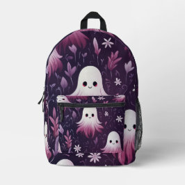 Paarse Gradient Ghosts Bedrukte Rugzak