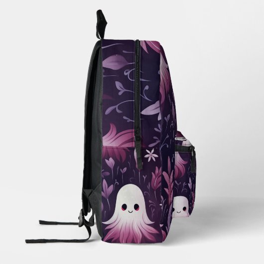 Paarse Gradient Ghosts Bedrukte Rugzak (Links)