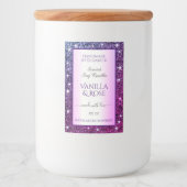 Paarse Gradient Glitter Product Labels Beauty & Voedselcontainer Etiket (Voorkant)