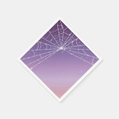 Paarse Gradiënt Glitterende Diamanten Spinnenweb Servet (Hoek)