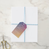 Paarse Gradiënt Klasse Modern Schrift Bruidsmeisje Cadeaulabel (Met Touw)