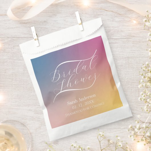 Paarse Gradiënt Klasse Volwassen Bruidsmeisjeshowe Bedankzakje (Geknipt)