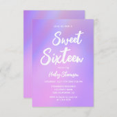 Paarse Gradient Modern Trendy Sweet 16 Verjaardag Kaart (Voorkant / Achterkant)