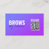 Paarse gradiënt | Moderne professionele QR-code Visitekaartje (Voorkant)