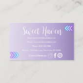 Paarse Gradient Neon Kookgerei Bakkerij Visitekaartje (Achterkant)