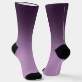 Paarse Gradient Ombré Crew Sokken (Gebogen)