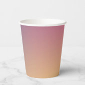 Paarse Gradiënt Ombre Script Bruiloft Feest Papieren Bekers (Achterkant)