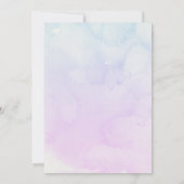 Paarse gradiënt onder het zeeen baby shower kaart (Achterkant)