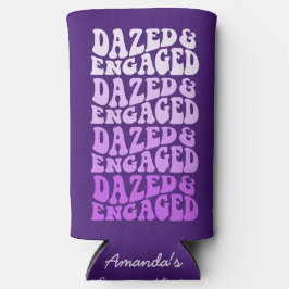 Paarse gradiënt Retro Typografie Seltzer Blikjeskoeler