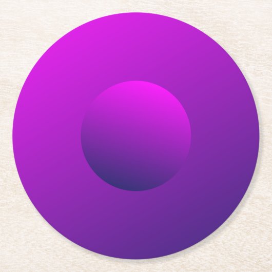 Paarse gradiënt ronde kartonnen onderzetter (Voorkant)