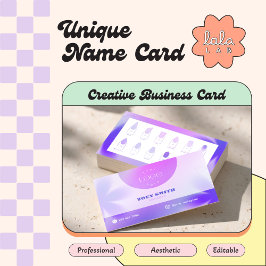 Paarse Gradient Smart Kaart voor Nail Techs & Salo Visitekaartje