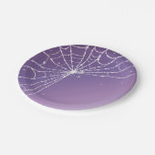 Paarse Gradient Sparkling Diamond Spider Web Papieren Bordje (Gekanteld)