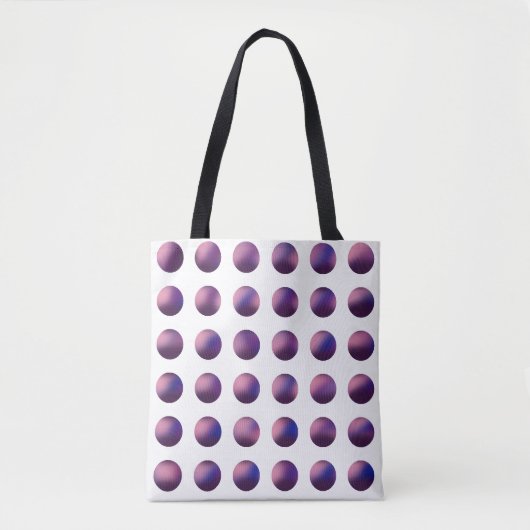 Paarse Gradiënt Stippenpatroon | Modern Tote Bag (Voorkant)