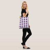 Paarse Gradiënt Stippenpatroon | Modern Tote Bag (Op model)