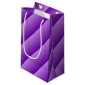 Paarse Gradiënt Strepen Klein Cadeauzakje (Voorkant Gekanteld)