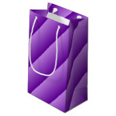 Paarse Gradiënt Strepen Klein Cadeauzakje (Achterkant Gekanteld)