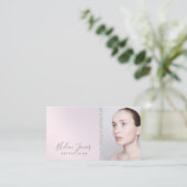 paarse gradiënt voor schoonheidsspecialisten visitekaartje (Staand voorkant)