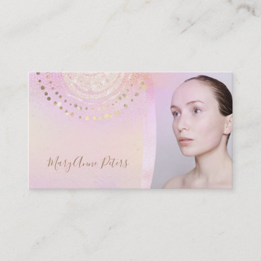 ·paarse gradiëntachtergrond visitekaartje (Voorkant)