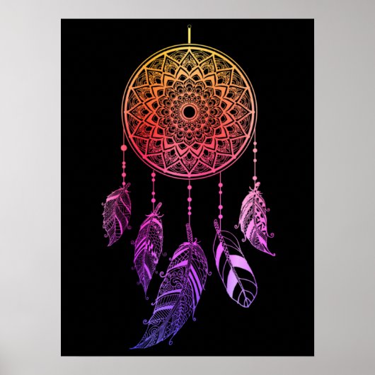  paarse gradiëntdroomvanger poster (Voorkant)