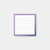 Paarse-gradiëntminimalistische checklist post-it® notes (Voorkant)