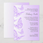 Paarse gradiëntvlinder tegen Mitzvah-uitvindingen Kaart (Voorkant / Achterkant)