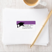 Paarse graduatie cap label (Insitu)