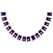 Paarse Graduation Party Congrats Decoration Vlaggetjes (Alle)