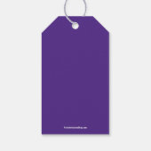 Paarse Graduation Party Favor Cadeaulabel (Achterkant)