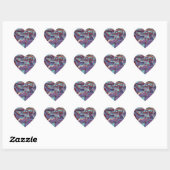 Paarse graffiti op Shutter Hart Sticker (Vel)