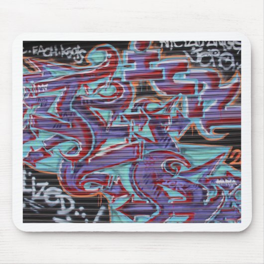 Paarse graffiti op Shutter Muismat (Voorkant)