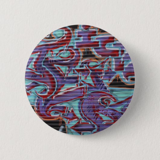 Paarse graffiti op Shutter Ronde Button 5,7 Cm (Voorkant)