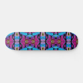 Paarse graffiti skateboard. persoonlijk skateboard (Horizontaal)
