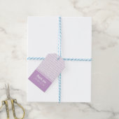 Paarse grafische binaire code Cadeaubonnen Labels Cadeaulabel (Met Touw)