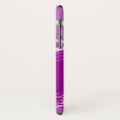 Paarse grafische dierlijke iPhone hoesje (Achterkant/links)