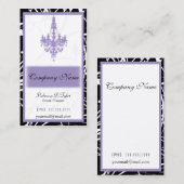 paarse grafische Visitekaartjes (Voorkant / Achterkant)