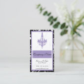 paarse grafische Visitekaartjes (Staand voorkant)