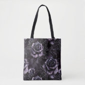 Paarse grafrozen gothic kerkhof tote bag (Voorkant)