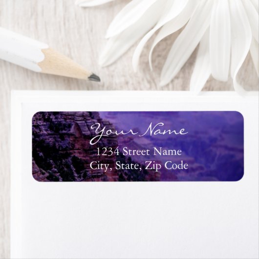 Paarse Grand Canyon-Adresetiketten Etiket (Insitu)