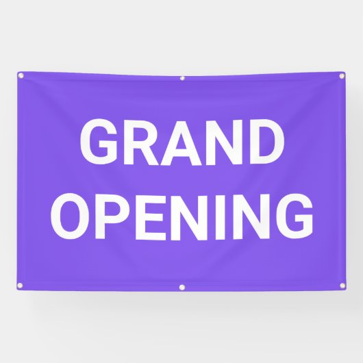 Paarse Grand Opening Banner (Horizontaal)