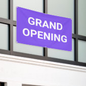 Paarse Grand Opening Banner (Buitenkant Gebouw)