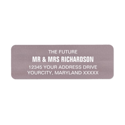 Paarse Grape Bruiloft retour adreslabels Etiket (Voorkant)