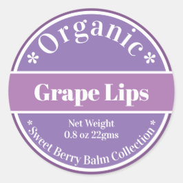 Paarse Grape Lips DIY Balm Label Collectie