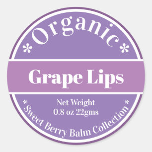 Paarse Grape Lips DIY Balm Label Collectie