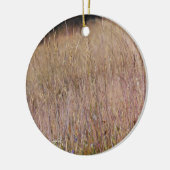 Paarse gras en wilde bloemen keramisch ornament (Links)