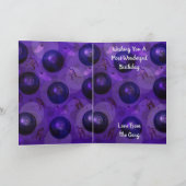 Paarse grasforel geïnspireerde 'Birthday'-Kaart, Kaart (Binnen)